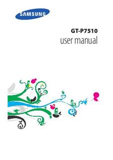 Samsung Galaxy Tab 10.1 (Wifi) manual. Smartphone Instructions.